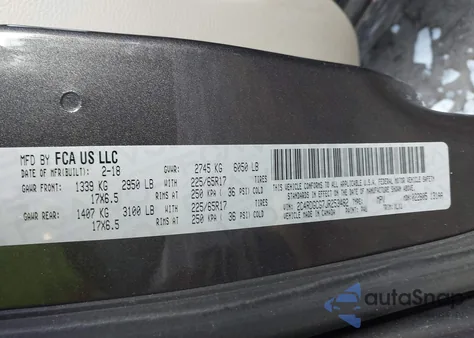 2018 Dodge Grand Caravan Sxt z USA, uszkodzony, nr VIN 2C4RDGCG7JR253482